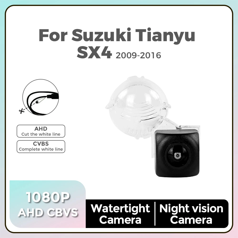 

170 ° Широкоугольная камера для Suzuki Tianyu SX4 2009-2016 1080P AHD CBVS, круглая камера «рыбий глаз», водонепроницаемая для автомобильного радиоприемника Android