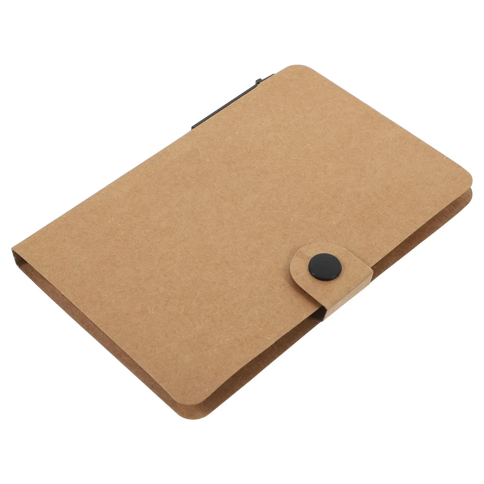 Compact Black Notebook with Tabs and Pen Holder Small Spiral Bound College Ruled Notepad with for Work Study