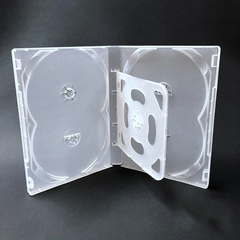 High Quality Empty CD Case PP Plastic Milky Transparent CD Case CD Case Capacity 4-8 Discs