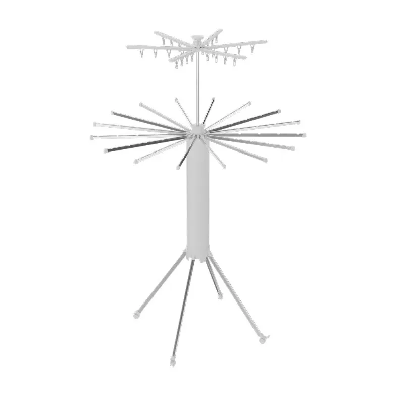 

Folding clothes drying rack, floor-to-ceiling balcony household small multi-functional clothes drying rod