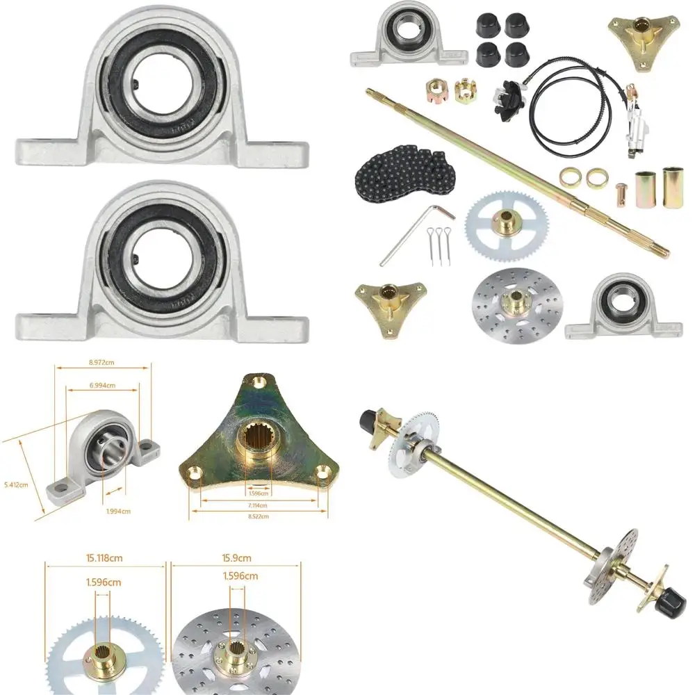 

Комплект задней живой оси 29 дюймов/740 мм T8F 58T, звездочка и ступица, тормозной узел, замена ступицы цепи для картинга Drift Trike