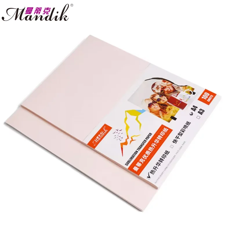 A3 100gsm Inkjet Heat Transfer Sublimation Paper 100 Sheets for T-Shirt, Mug, Polyester Fabric Printing