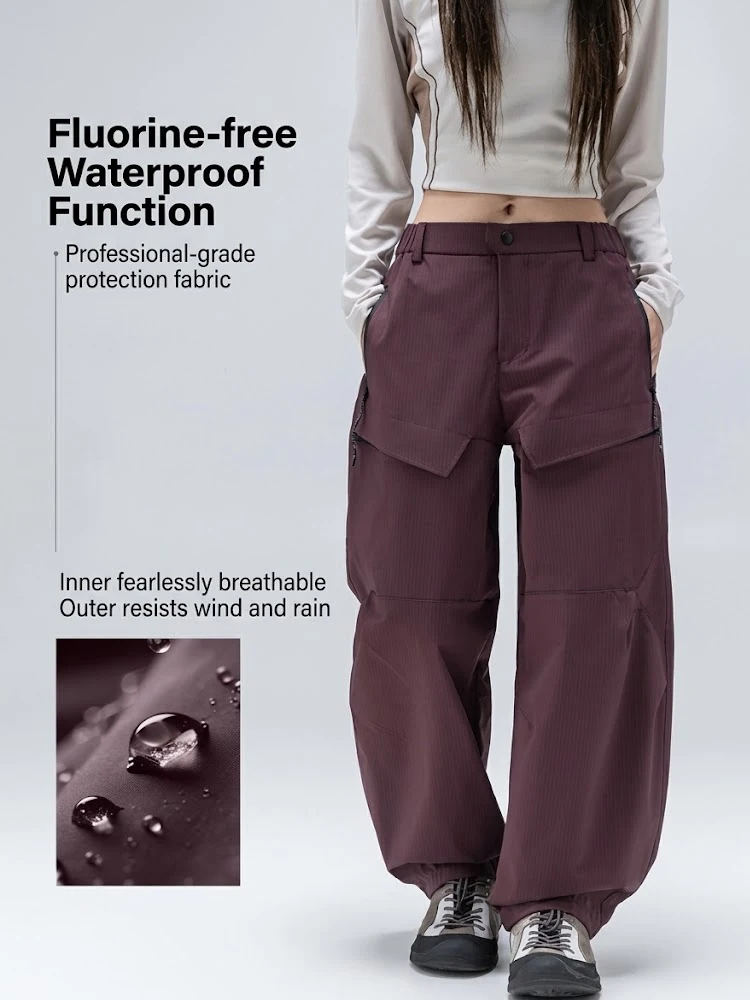 Outdoor Teflon Wasserdichte Cargohose - Unisex Amerikanischer Workwear-Stil Gerade Passform Wanderhose für den Herbst – Detail 3
