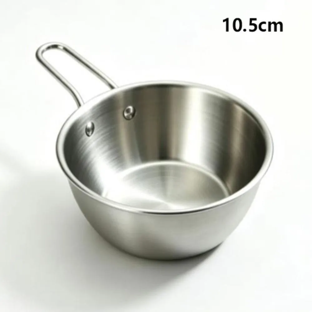 Stainless Steel Material Cooking Mixing Bowl Household with Scale Portable Outdoor Camping Bowl Gold/Silver Large Capacity
