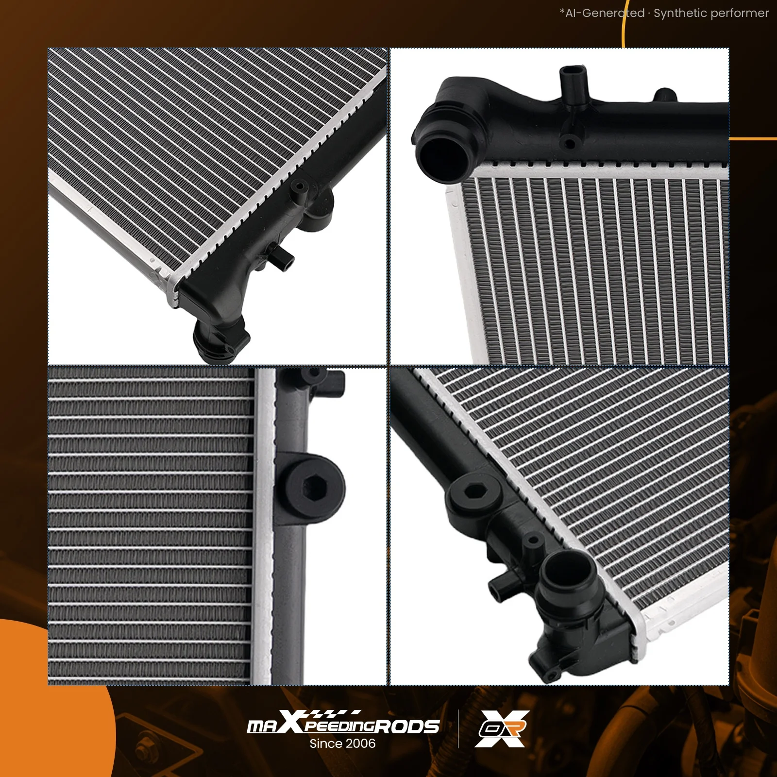 Aluminum Coolant Radiator for Audi A3 1998-2012  for VW Golf Jetta Clasico 1999-2015 1J0121253H 732175