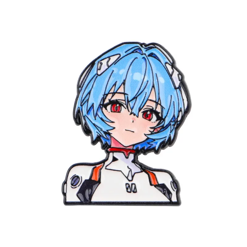 

Kawaii Neon Genesis and Evangelions Series Backpack Badge Cute Cartoon Anime Character Creativity Printing Metal Brooch Gift