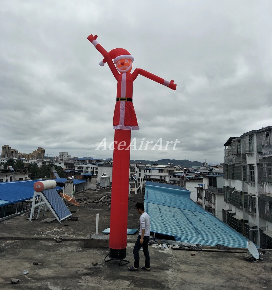 6mH Inflatable Santa Claus Air Dancer for Advertising Promotion Decoration