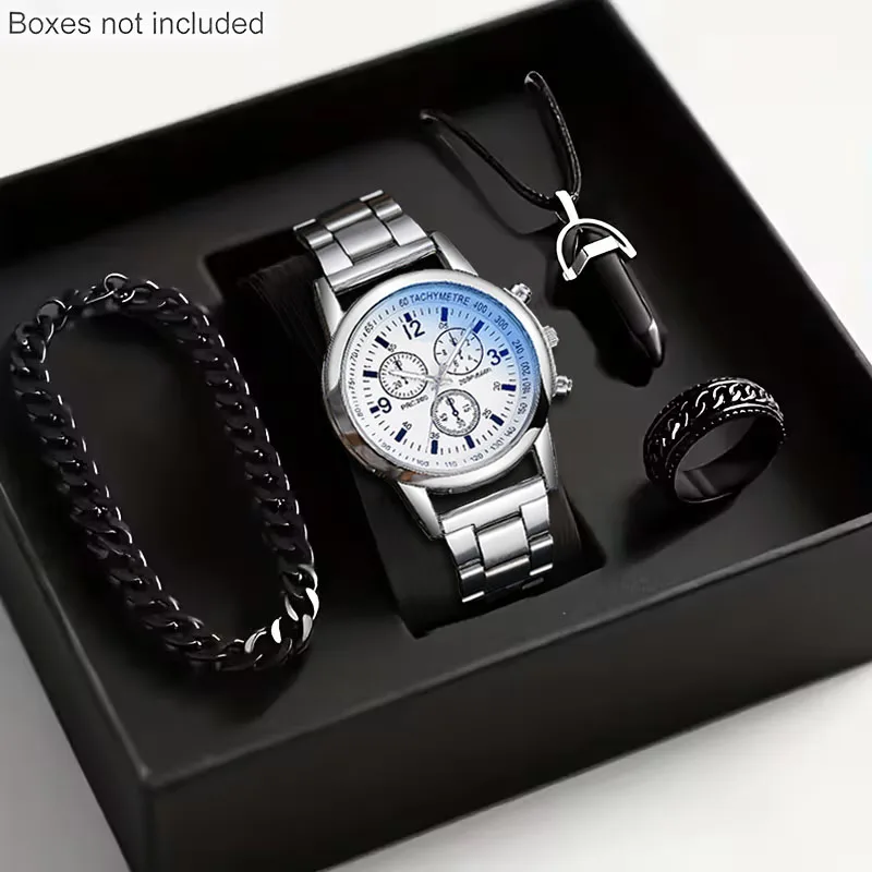 Men's Business Watch Fashion Quartz Watch+3pc Accessories (Excluding Box)