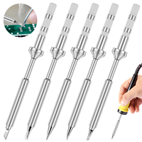 5Pcs Soldering Iron Tip Set for TS100/TS101 Quick Heating Thermostatic Soldering Iron Replacement Tip Electronic Repair Tool