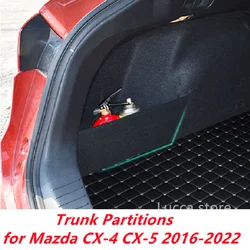 For Mazda CX-4 CX-5 2016-2022 Car Accessories Flannel Trunk Side Storage Organizer Board Partitions Plate Tail Box Shield Plank