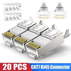 1/20PCS Non-Pass Through RJ45 CAT7 Connectors 8P8C Modular Ethernet Cable for Network RJ 45 Crimper Connector Crystal Head