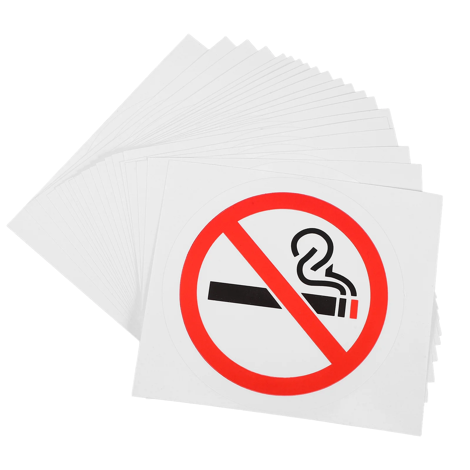 

20 PCS No Smoking Sign Adhesive Sticker Indoor Label Signs for Business Reminder