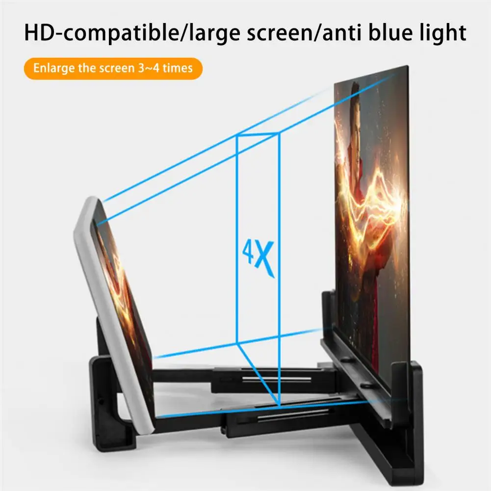 7 Zoll Handy Bildschirm Lupe Falten HD Video Verstärker Stand Films piel Vergrößerung Telefon halter Lupe Telefon