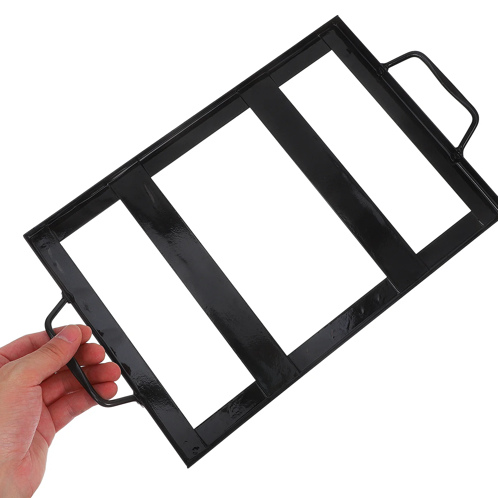 Black Salt Plate Rack Barbecue Cooking Tool Iron Enamel Durable Bbq Supply Accessory Salt Plate Rack Bbq Tools