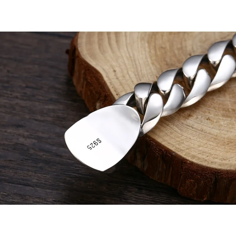 Mens Cuban Link Bracelet - Wide Hip Hop Chain with Cross Design, Vintage Gold Plated Jewelry