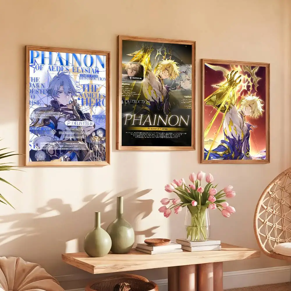Game Phainon Honkai Star Rail Poster Prints Self Adhesive Home Suitable for Living Room Decor Decoration Wall