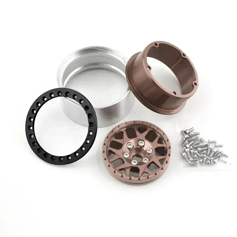 4 قطعة CNC الألومنيوم 2.2 Beadlock عجلة ريم ل 1/10 RC الزاحف سيارة محوري SCX10 RR10 الشبح TRX4 TRX-6 #5