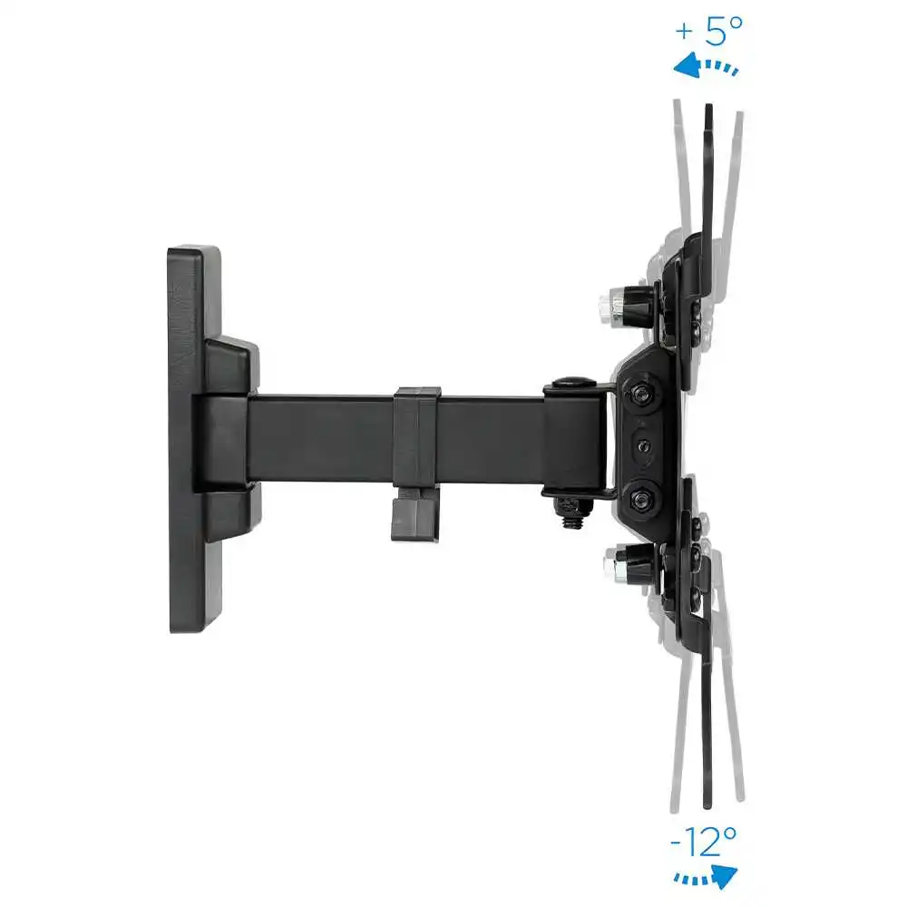 TooQ LP2042TNL-B Tilt and Swivel Wall Mount for Monitor TV LED from 13 to 42 Inches Angle Adjustable to -12º Black
