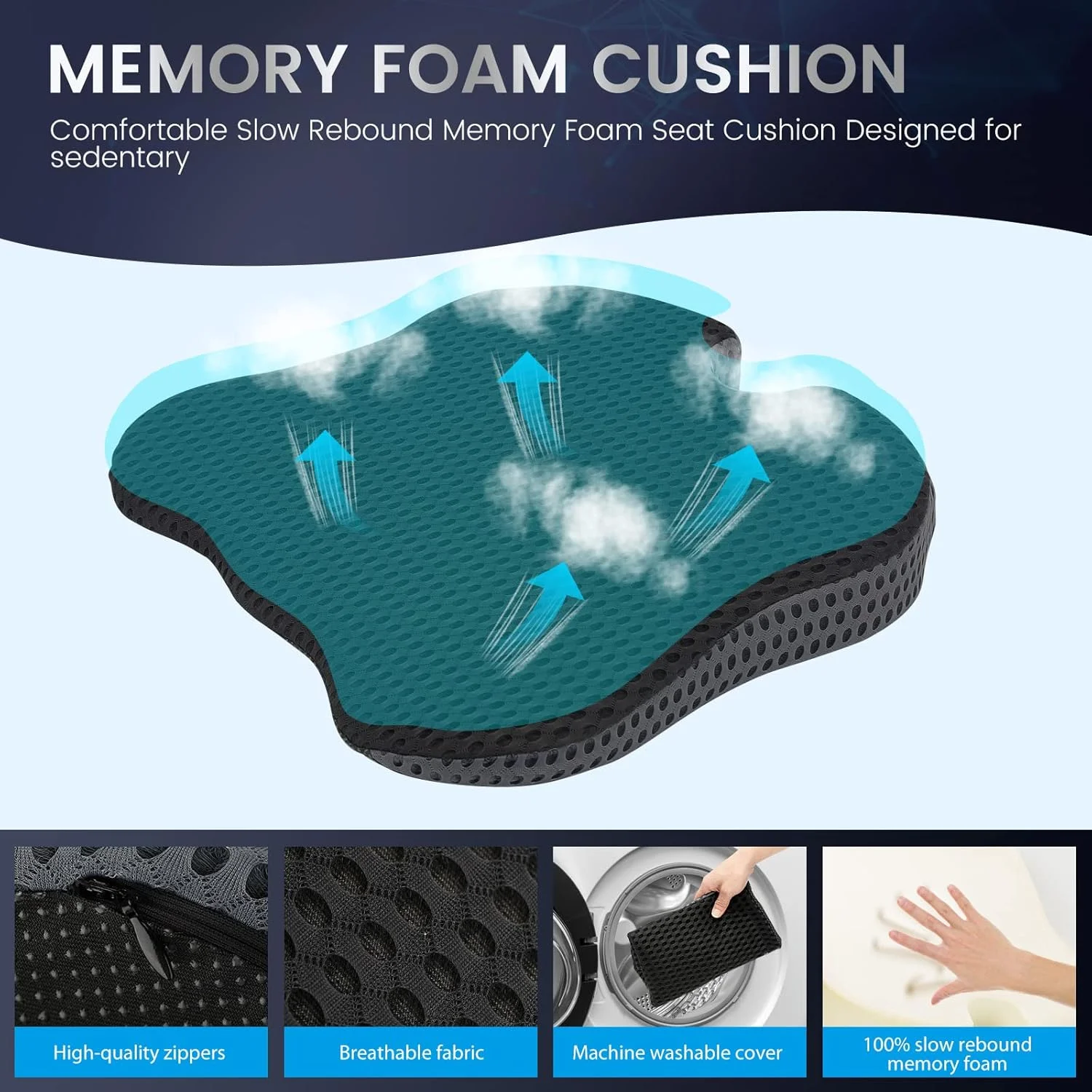 เบาะรองนั่งในรถยนต์สำหรับขับขี - Car Seat Cushion Memory Foam บทวิจารณ์และราคา
