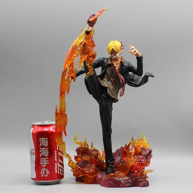 One Piece Vinsmoke Sanji Gk Anime Figure 30cm Black Leg Sanji Figurine Pvc Statue Collectible Model Doll Decoration Toys Gift