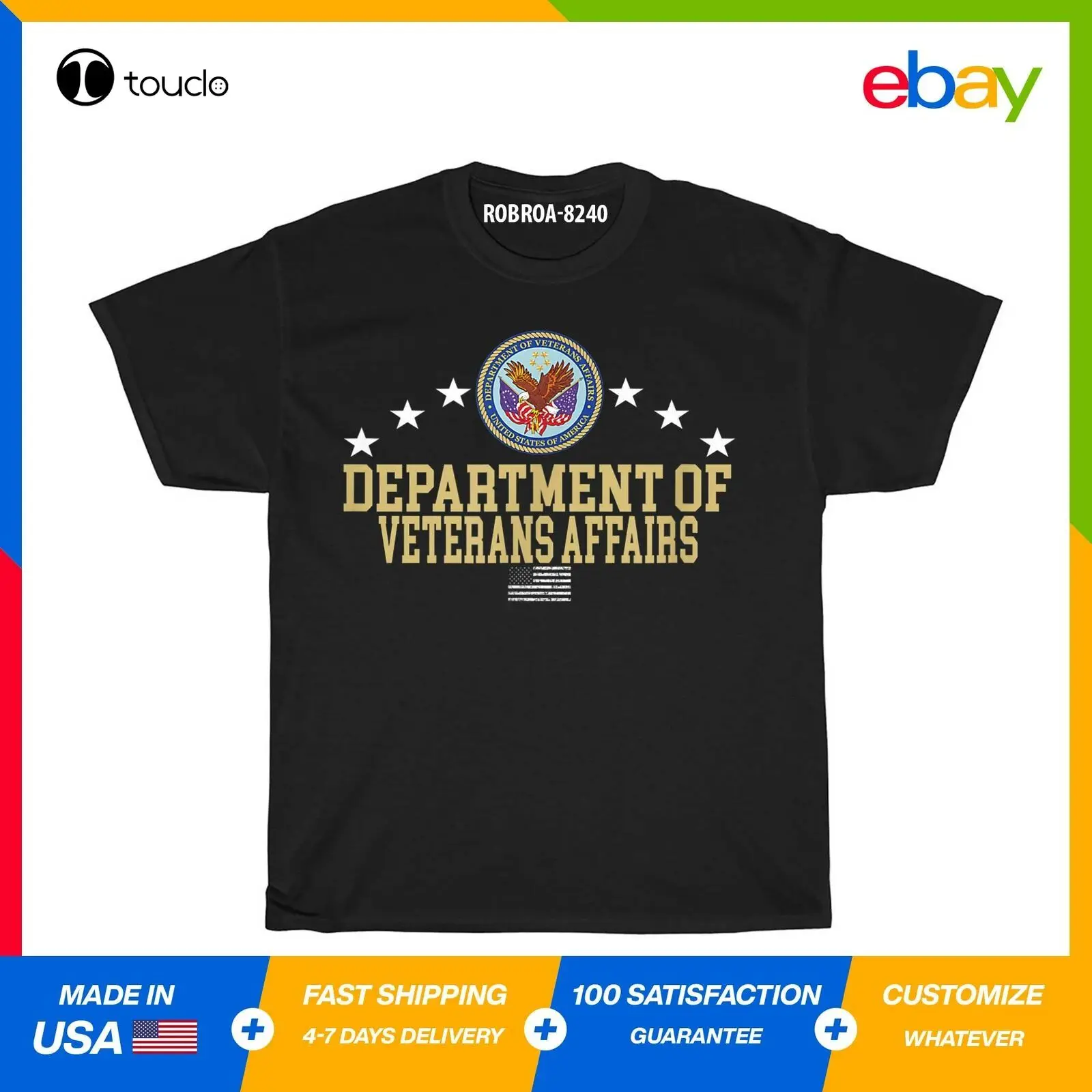 Department Of Veterans Affairs Gift T-Shirt Black S-5Xl Custom Aldult Teen Unisex Digital Printing Fashion Funny New Xs-5Xl