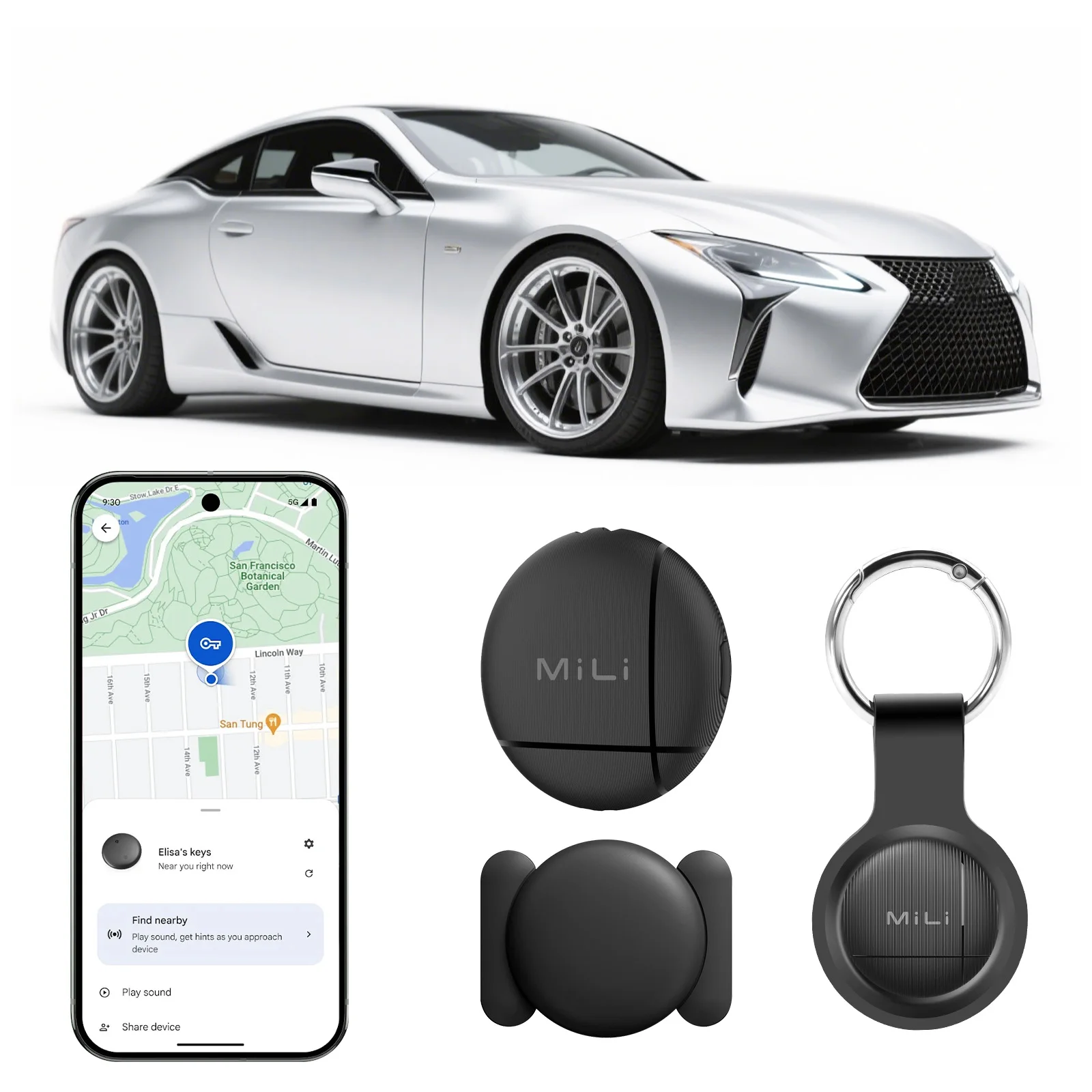 

Litag Tracker Compatible with Google Find Hub APP (Android Only),Smart Tag IP68 Waterproof, Item Finders for Wallets, Bikes,Keys