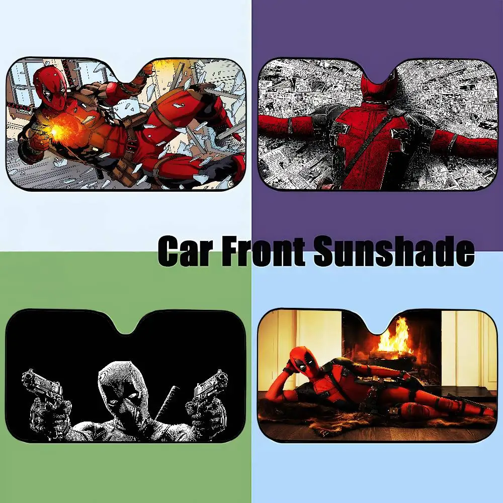 Cute-D-deadpool-S Stylish And Trendy Windshield Sunshade, Car Windshield Cover, Car Sunshade Curtain, Car Sun Protection Cover view 5