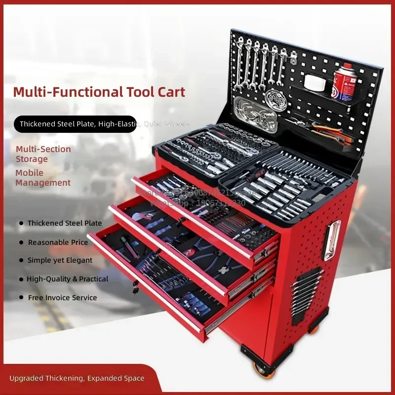 

Heavy Duty Double Door Tool Cabinet with Drawers for Automotive Repair Workshop and Mechanics Tool Cart for Parts Storage