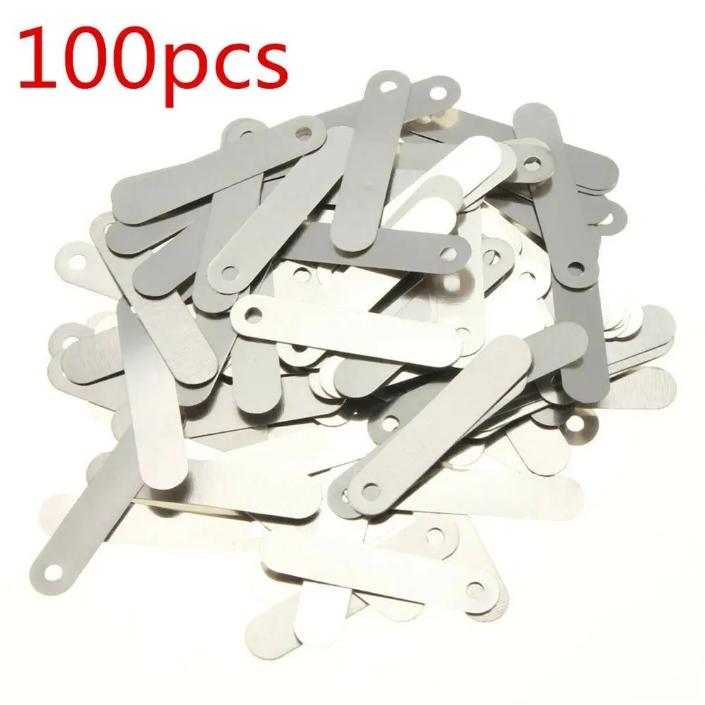 معدن لبطارية قابلة للشحن 2.5*0.5 سنتيمتر ل Sub C 14500 18650 ربط تبويب النيكل مطلي ورقة موصلة لحام التبويب #4