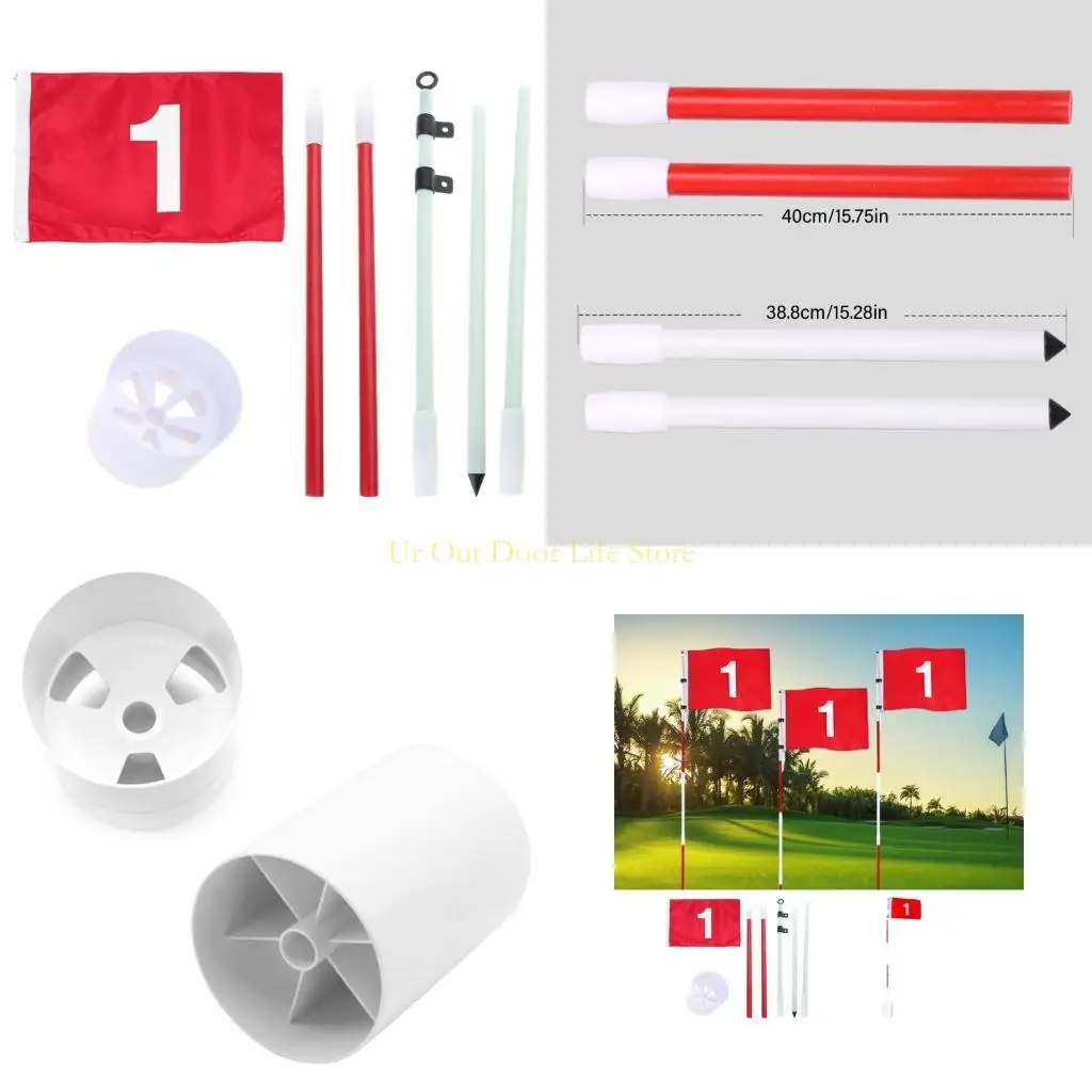 

77UF гольф -штифты -флаги ямы Чек для гольф