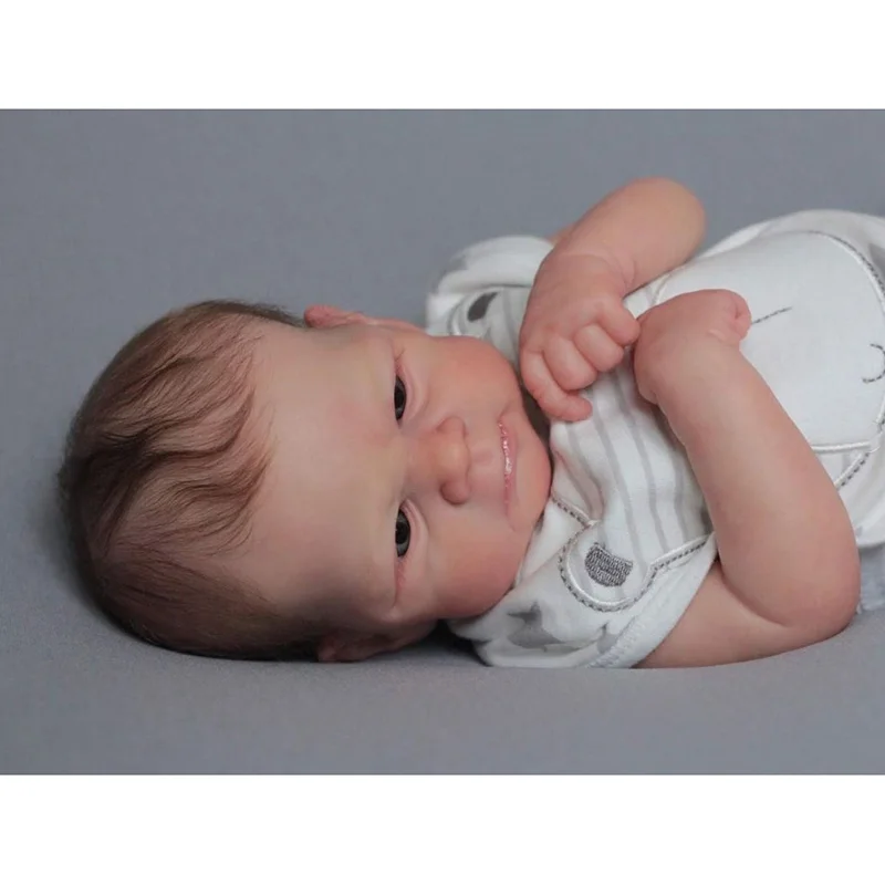 45CM Elijah Newborn Baby Size Already Finished Reborn Baby Doll 3D  Skin Visible Veins High Quality Handmade Doll