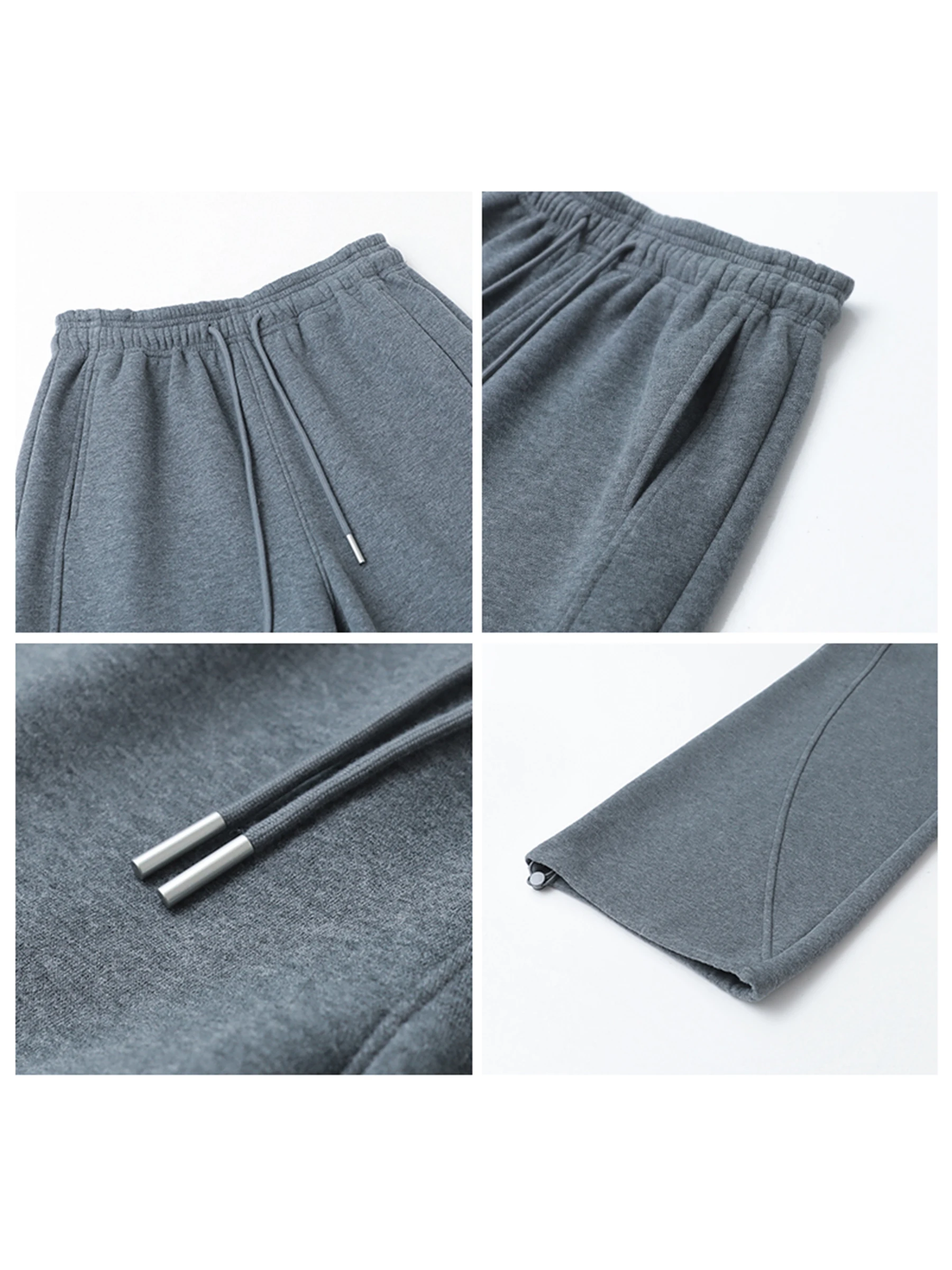 กางเกงขายาวผู้หญิง CHIC VEN ทรงหลวม สไตล์ลำลอง ขาตรง ผ้าพลัฌ มีเชือกผูกเอว ยืดหยุ่น ใส่สบาย อุ่น เหมาะสำหรับฤดูใบไม้ร่วงและฤดูหนาว ปี 2025