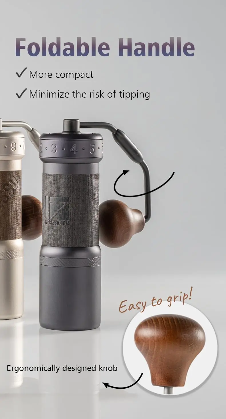 1Zpresso K-Ultra Manual Coffee Grinder Iron Gray with Carrying Case, Assembly Consistency Grind Stainless Steel Conical Burr,