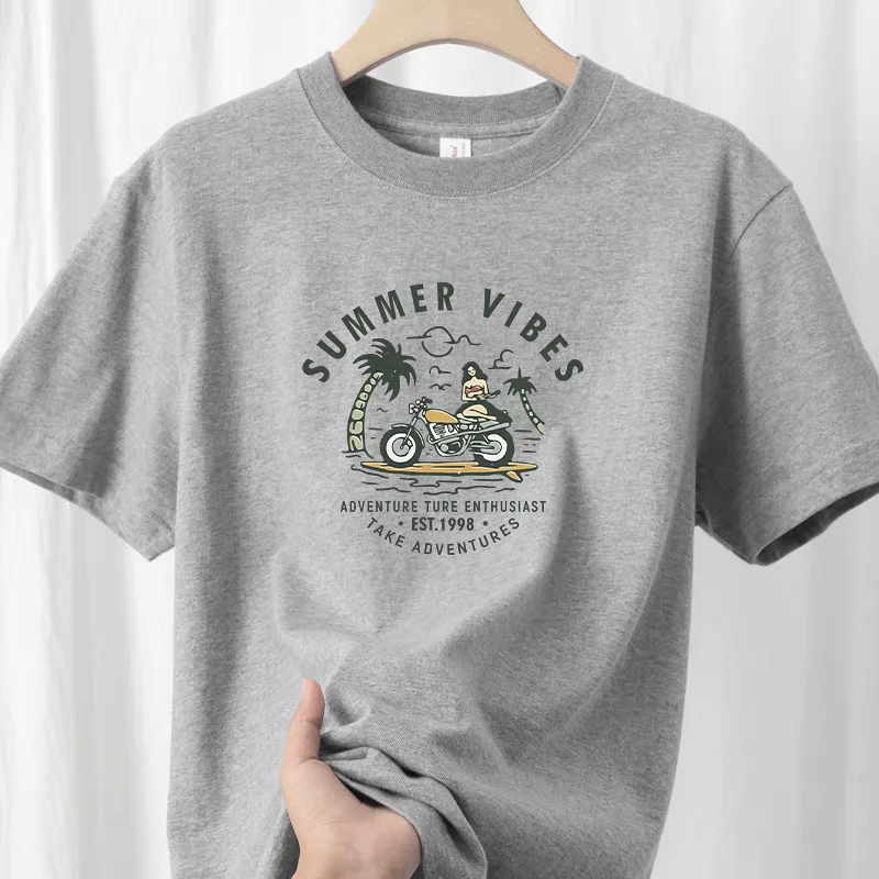 

Pure Cotton ort Sve T-irt ex Summer Couple Tops Small Batch Overseas Order Sto Available Ethnic Men's Clothing