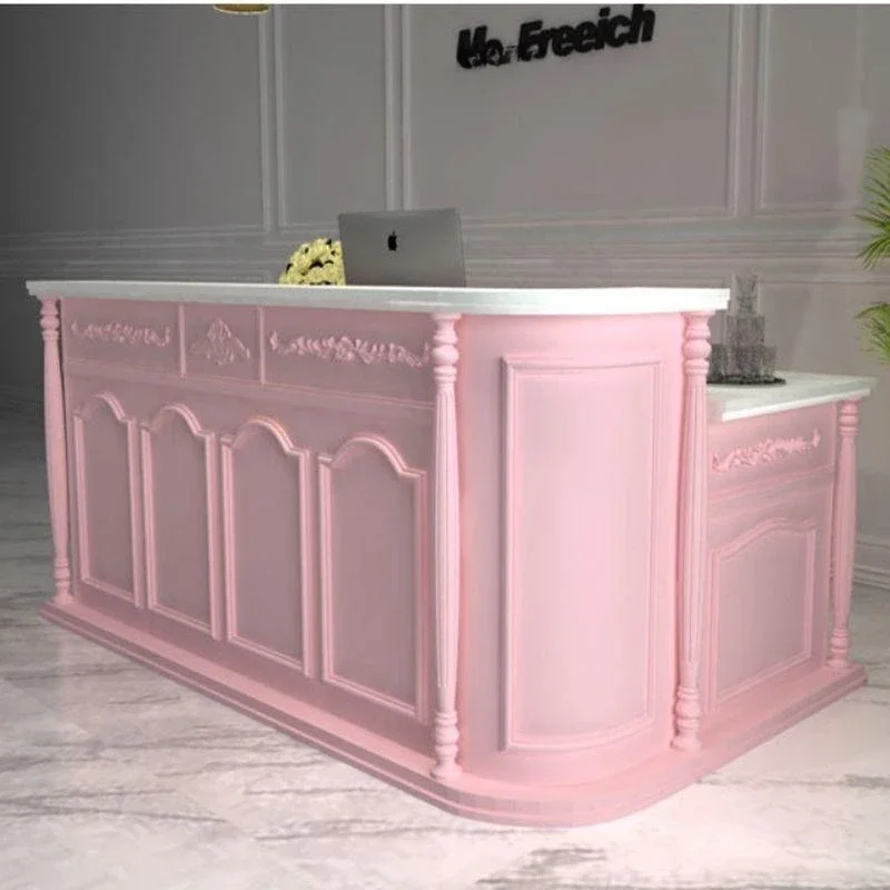 K Beauty salon European retro corner checkout page barber shop bar reception hotel welcome desk