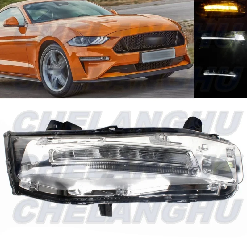 

For Ford Mustang European Version 2018 2019 2020 2021 2022 Right Side Front LED DRL Daytime Running Lights Fog Lamp Light