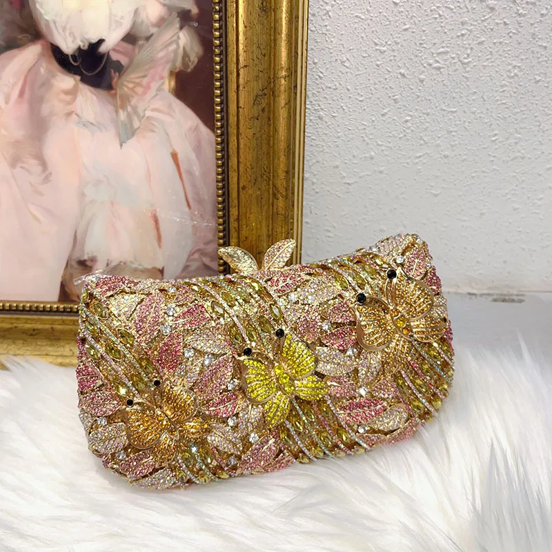 

Роскошная блестящая цепочка со стразами и бантом, темперамент знаменитости, благородная рука, обеденная сумка