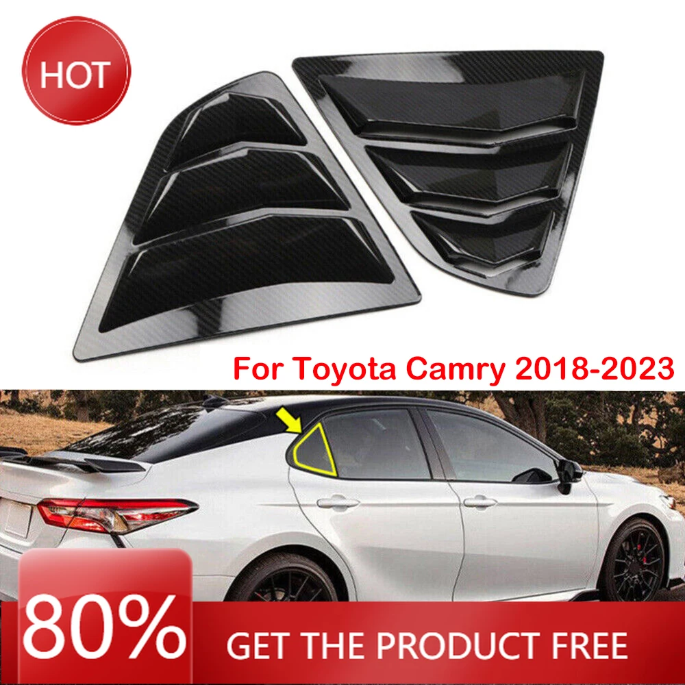 

Чехлы на зеркала для Toyota Camry Sedan 2018-2023, задняя жалюзи автомобиля, оконная боковая крышка, накладка, наклейка, вентиляционное отверстие, совок, ABS, углеродное волокно