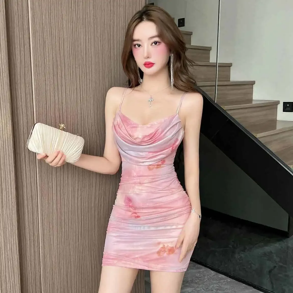 コケットセクシーなドレス女性のためのグリーンショートタイトミニメッシュボディコンサンドレススリップノースリーブコルセット女性ドレスレトロ美的