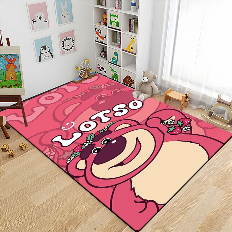 

Disney Lotso 3D Large Carpet For Living Room Anti-Slip Area Carpets Printing Rug Bedroom Sofa Doormat Kids Floor Mat Home Decor