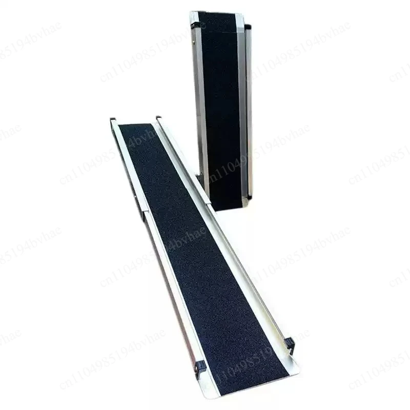 Portable extendable aluminum chair ramp, anti slip stair climbing