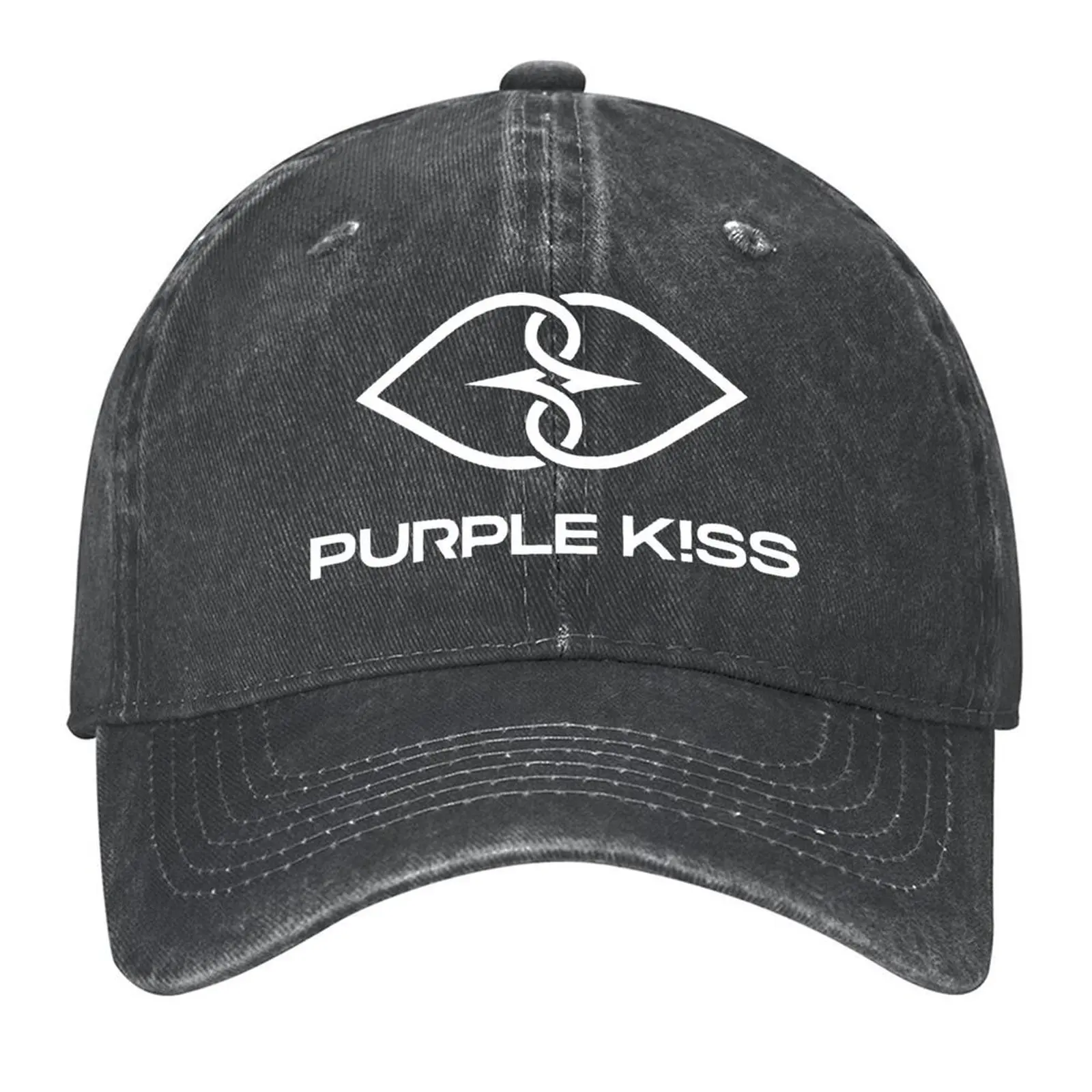 

Purple Kiss KPop HD Logo Baseball Cap Rave Brand Man cap Sunscreen golf hat genuine Hats For Women Men's