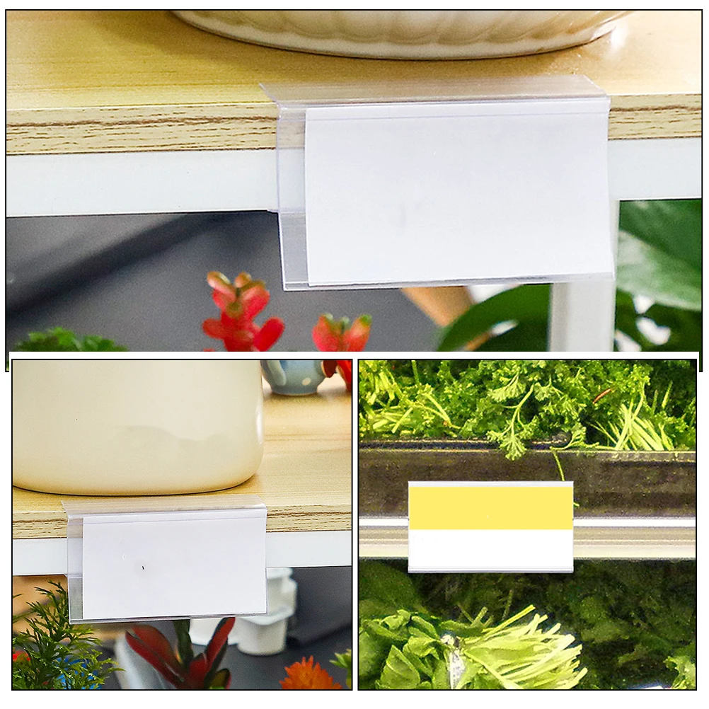25 Buah Tempat Pajangan Label Harga Supermarket Rak Ritel Tempat Label Harga Harga Harga Strip Papan Lapisan Label Slot Kartu Transparan