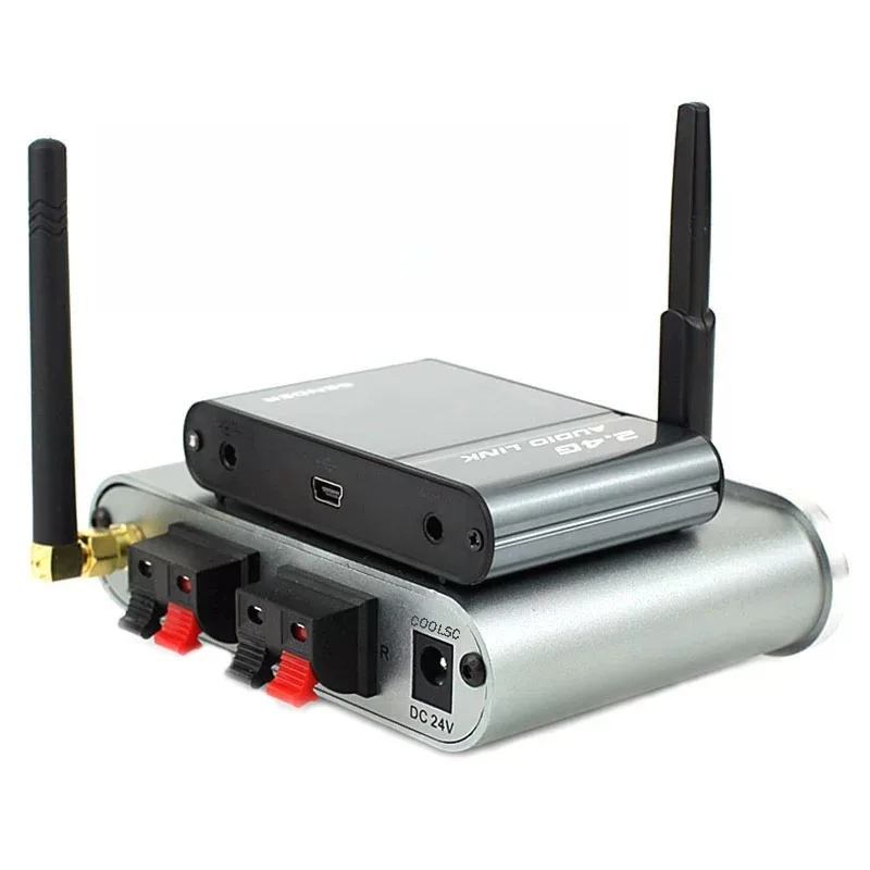 5.1 Channel Wireless Audio Transmitter 5.8G with 50W Amplifier Receiver for Home Theater Surround Rear Speaker System