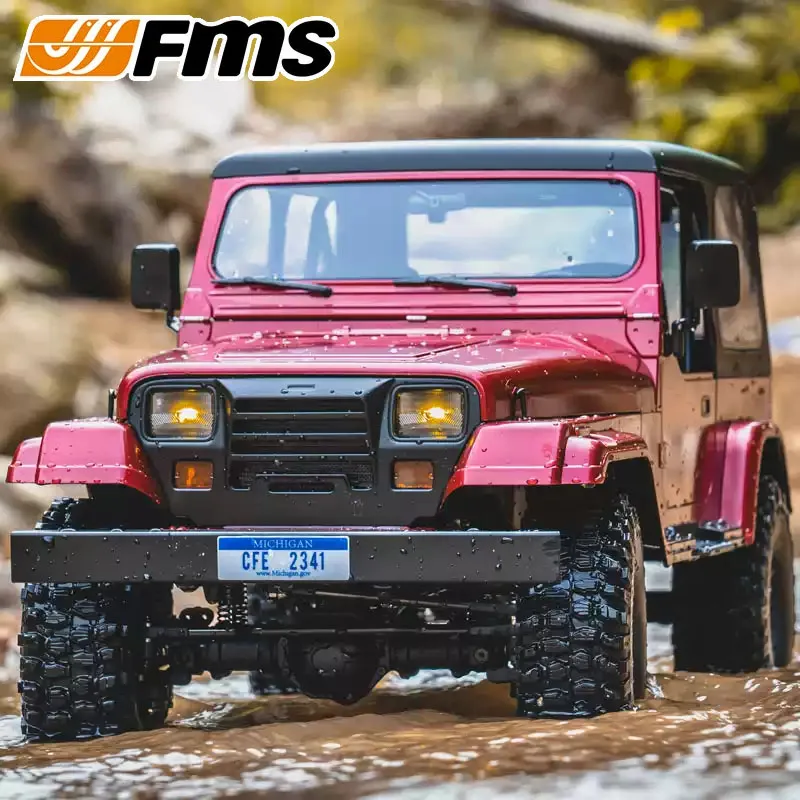 

ROCHOBBY FMS RC Car 1/10 Scale RC Mashigan Rock Crawler 4WD Waterproof Off-road Climbing Model Toy for Boys with Hardshell Door