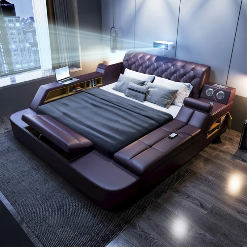 

Aesthetic Laptop Beds Electric Nordic Unique Massage Smart Beds Bedroom Double King Camas Matrimoniales Home Accessories