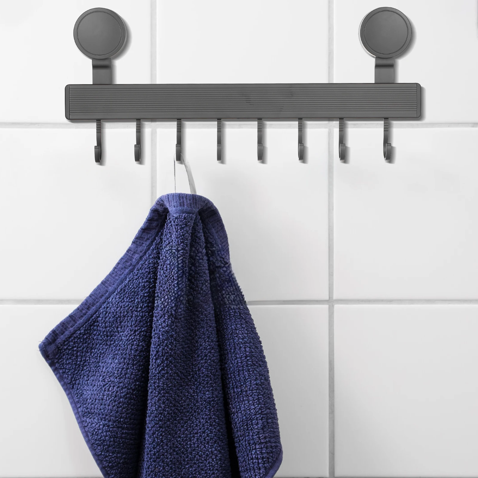 

Kitchen Hook Hangers Suction Cup Drying Rack Non-marking ABS Heavy Duty Wall Mount Organizer Storage Towel Utensils Gloves