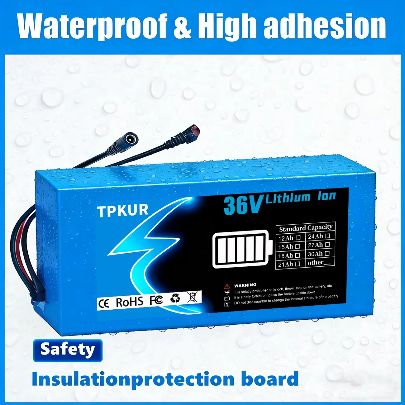 새로운 36V 10Ah 15Ah 20Ah 25Ah 30Ah 18650 리튬 배터리 팩 전자 스쿠터 도구용 BMS 내장 캠핑용+42V 충전기