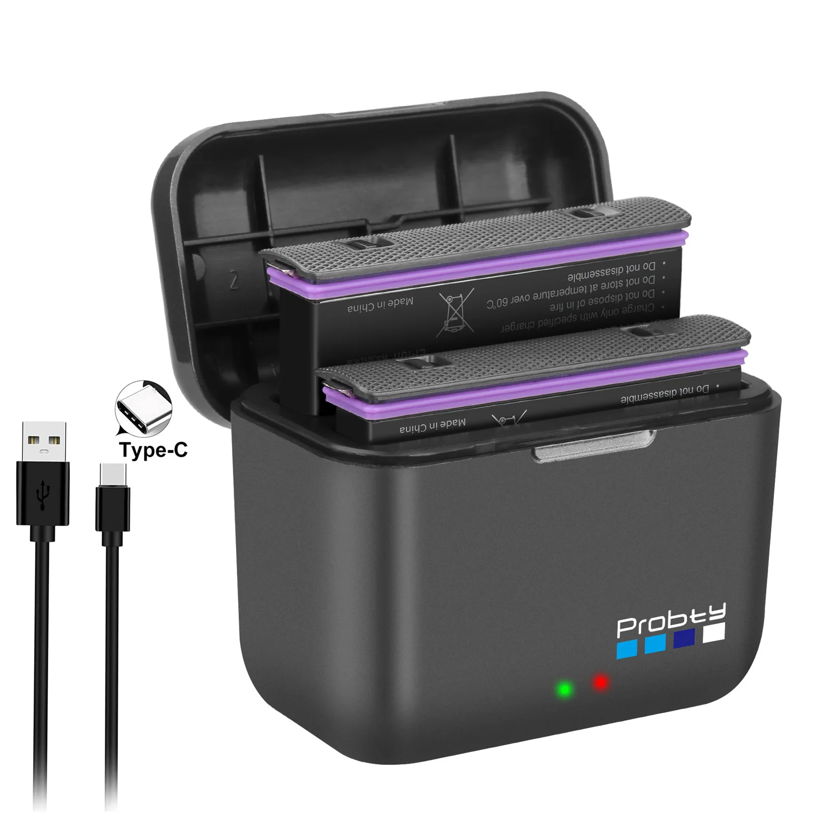 Acessórios de bateria para Insta360 X4, carregador de 2 slots, hub de carga rápida, 2600mAh