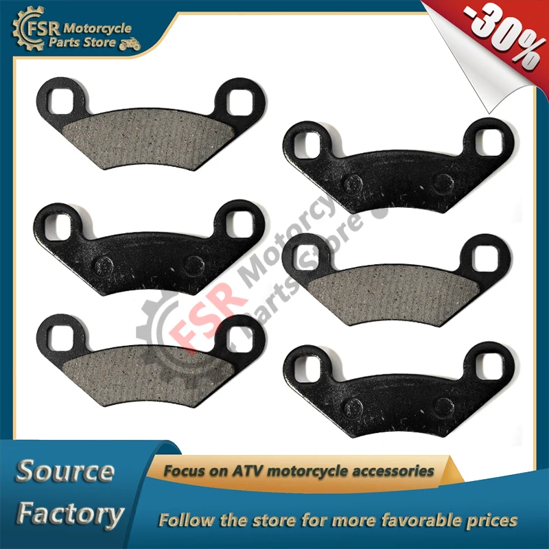 

3 PAIRS BRAKE PAD,FOR STELS ATV 400 HUNTER ODES BUYANG 300B FEISHEN FA-D300 G300 H300,4.3.01.3350 LU019284,QUAD PARTS